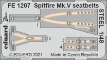 Eduard Accessories FE1207 - Spitfire Mk.V seatbelts STEEL 1/48 for EDUARD/SPECIAL HOBBY in 1:48