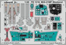 Eduard Accessories FE1216 - MiG-21MF Weekend 1/48 for EDUARD