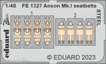 Eduard Accessories FE1327 - 1:48 Anson Mk.I seatbelts STEEL 1/48 for AIRFIX