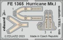 Eduard Accessories FE1365 - 1:48 Hurricane Mk.I seatbelts STEEL 1/48 HOBBY BOSS