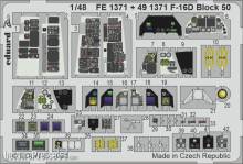 Eduard Accessories FE1371 - 1:48 F-16D Block 50 1/48 KINETIC