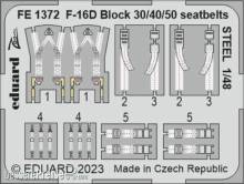 Eduard Accessories FE1372 - 1:48 F-16D Block 30/40/50 seatbelts STEEL 1/48 KINETIC