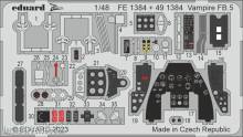 Eduard Accessories FE1384 - 1/48 Vampire FB.5 1/48 AIRFIX