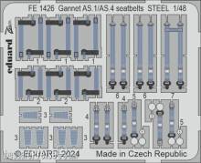 Eduard Accessories FE1426 - 1:48 Gannet AS.1/AS.4 seatbelts STEEL 1/48 AIRFIX
