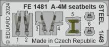 Eduard Accessories FE1481 - A-4M seatbelts STEEL MAGIC FACTORY