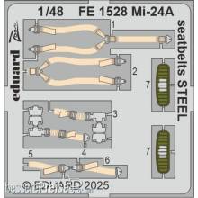 Eduard Accessories FE1528 - Mi-24A seatbelts STEEL TRUMPETER