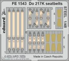 Eduard Accessories FE1543 - Do 217K seatbelts STEEL ICM