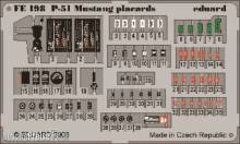 Eduard Accessories FE198 - P-51 Mustang placards in 1:48