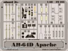 Eduard Accessories FE201 - AH-64D Apache in 1:48