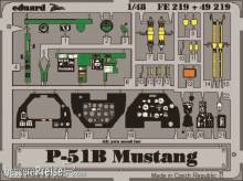 Eduard Accessories FE219 - P-51B Mustang in 1:48