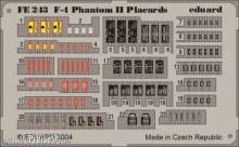Eduard Accessories FE243 - F-4 Phantom II Placards in 1:48