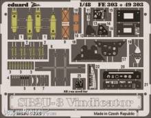 Eduard Accessories FE303 - SB2U-3 Vindicator für Accurate Miniatures Bausatz in 1:48
