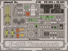 Eduard Accessories FE305 - P-40B Tomahawk in 1:48