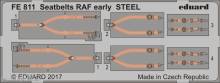 Eduard Accessories FE811 - Seatbelts RAF early STEEL in 1:48