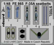 Eduard Accessories FE865 - F-35A seatbelts STEEL for Meng