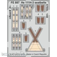 Eduard Accessories FE887 - He 111H-3 seatbelts STEEL for ICM