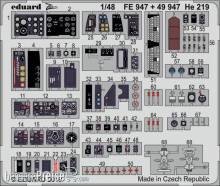 Eduard Accessories FE947 - He 219 for Tamiya in 1:48