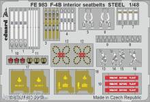 Eduard Accessories FE983 - F-4B interior seatbelts STEEL f.Academy in 1:48