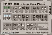 Eduard Accessories TP505 - Willys Jeep Data plates in 1:35