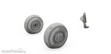 CMK 129-4411 - DH.82 Tiger Moth Mainwheels and Tailskid in 1:48