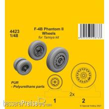 CMK 129-4423 - F-4B Phantom Wheels (from Tamiya kit) in 1:48