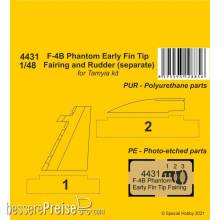 CMK 4431 - F-4B Phantom Early Fin Tip Fairing and Rudder (separate) in 1:48