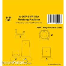 CMK 129-4444 - 1:48 A-36 Apache / P-51 / P-51A Mustang Radiator
