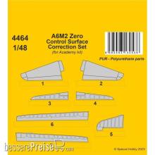 CMK 4464 - 1:48 A6M2 Zero Control Surface Correction Set / for Academy kit