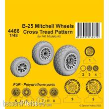 CMK 4466 - 1:48 B-25 Mitchell Wheels/ Cross Tread Pattern 1/48 / for HK kit
