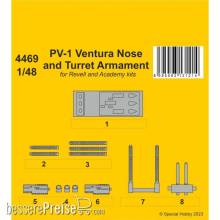 CMK 129-4469 - 1:48 PV-1 Ventura Nose and Turret Armament 1/48
