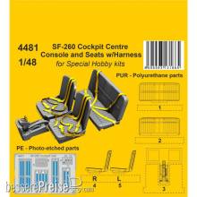 CMK 129-4481 - SF-260 Cockpit Centre Console and Seats w/Harness / for SH kits