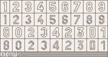 Eduard Accessories XT009 - German Numbers Large in 1:35