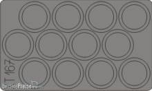 Eduard Accessories XT167 - 1:35 M-7 Mid production wheels masks (DRA)