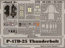Eduard Accessories SS249 - P-47D-25 Thunderbolt in 1:72
