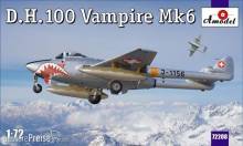 Amodel AMO72208 - 1:72 D.H.100 Vampire Mk6 RAF jet fighter