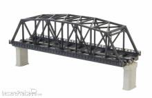 Rokuhan 7297094 - Kastenbrücke 2-gleisig 220 mm, schwarz ohne Gleis