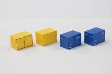 Rokuhan 7297826 - 12´Container U19A Japan Soda (gelb & blau) 4er Pack
