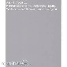 Modellbau Laffont 7305-03 - Hartkartonplatte Wellblechprägung versch. Farben, Wellenabstand 0,5mm