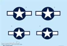 Eduard Accessories D48033 - P-51D national insignia for Eduard in 1:48