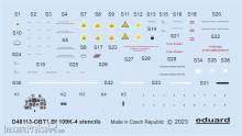 Eduard Accessories D48113 - 1/48 Bf 109K-4 stencils 1/48