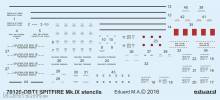 Eduard Accessories D72008 - Spitfire Mk.IX stencils for Eduard