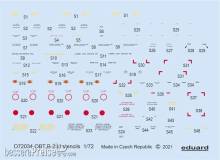 Eduard Accessories D72034 - B-25J stencils 1/72 for HASEGAWA/REVELL in 1:72