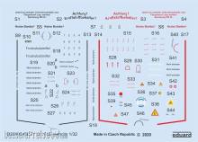 Eduard Accessories D32005 - Bf 109E stencils for Eduard in 1:32