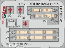 Eduard Accessories 3DL32029 - Bf 109F-2 SPACE HOBBY 2000 / HASEGAWA