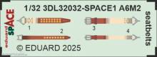 Eduard Accessories 3DL32032 - A6M2 Zero seatbelts SPACE TAMIYA