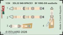 Eduard Accessories 3DL32040 - Bf 109G-5/6 seatbelts SPACE for Airfix