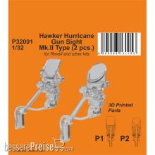 CMK 129-P32001 - 1:32 Hawker Hurricane Gun Sight Mk.II Type (2 pcs.)