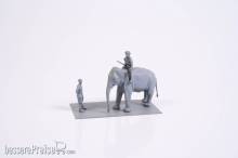 CMK 129-F72327 - Mechanic of India WWII+Elephant with Mahout (2 fig.+elephant) in 1:72