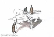 CMK 129-F72330 - Barracuda Mechanics (3 figures,aboard carrier w/raincoat)f.Sp.Hobby kit in 1:72