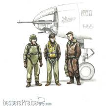 CMK 129-F72339 - WWII US bomber pilot and two gunners in 1:72